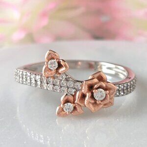 Floral Ring, 925 Sterling Silver Charmed Aroma BP Beauty and the Beast